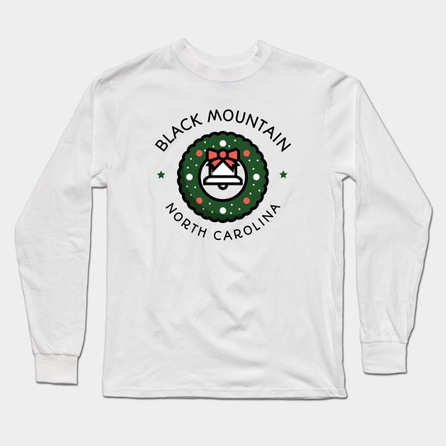 Black Mountain, North Carolina Christmas Long Sleeve T-Shirt by Mountain Morning Graphics